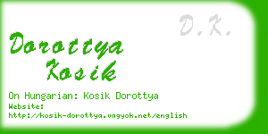 dorottya kosik business card